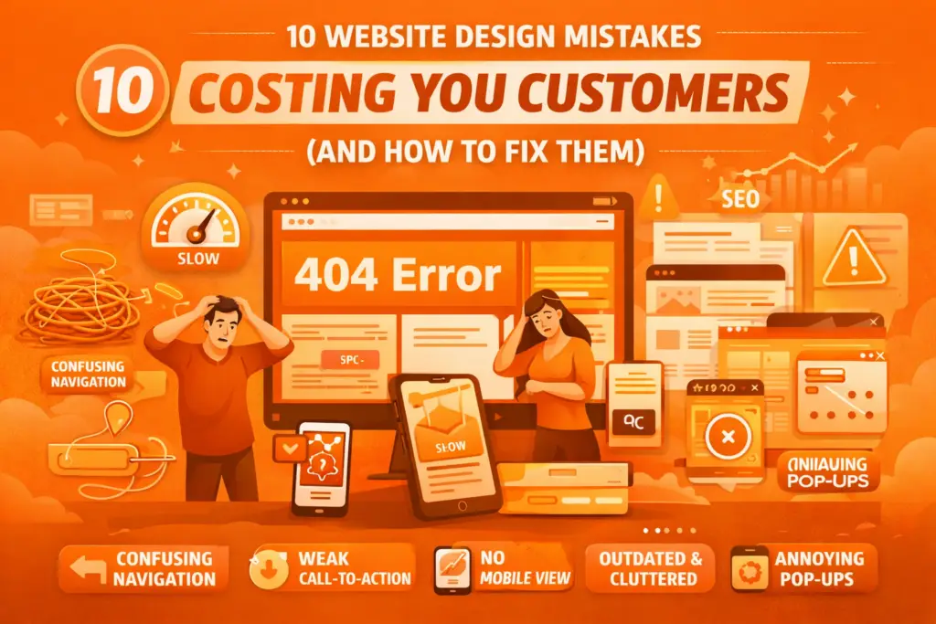 10 Website Design Mistakes That Are Costing You Customers (And How to Fix Them)